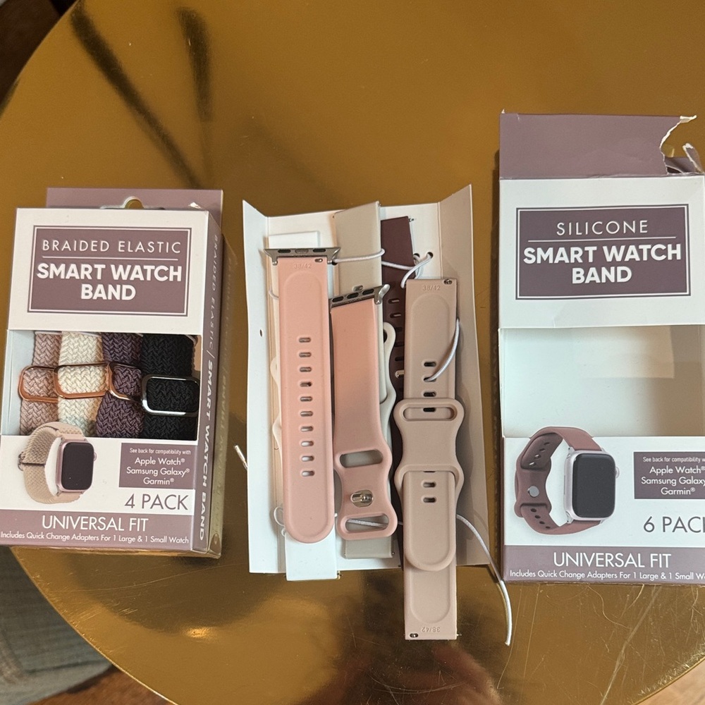 Silicone and Braided Elastic Smart Watch Bands